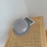 Beanies Solid Color Curling Dome Bucket Hat Women's Spring and Summer Cotton and Linen Painter Cap