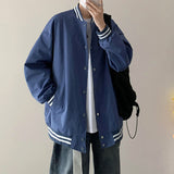 Beige Varsity Jacket Vintage Baseball Uniform Men's Spring and Autumn Retro Hiphop Top Oversize Jacket
