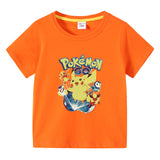 Children Pokemon Pikachu T Shirt Summer Clothing Short Sleeve T-shirt Leisure Sports