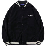 Baggy Jacket Spring and Autumn Embroidered Corduroy Jacket Men's Loose