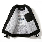 Orange Varsity Jacket Hip Hop Baseball Uniform Youth Winter Wear Cotton Thick Casual Jacket Jacket Men