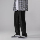 Mens Corduroy Pants Warm-Keeping Pants Loose Student Straight Wide Leg Thickened Casual Pants for Women