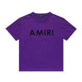 Amiri T Shirt Letter Print Casual Hip Hop round Neck Short Sleeve T-shirt