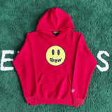 Drew House Smiley Velvet Padded Hooded Sweatshirt Casual Trend Loose Couple Hoodie