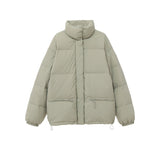 Women Winter Coats Puffer Jacket Down Coat Down Jacket Female Pocket Loose Zip Stand Collar Autumn and Winter Bread Coat