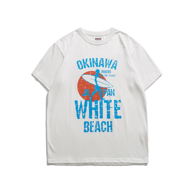 Oversized 90S T Shirt | Vintage Beach Surfing Printed Men's T-shirt