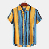 Men Beach T Shirts Summer Casual Beach Holiday Floral Print