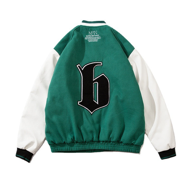 Alaska Varsity Jacket Vintage Autumn Baseball Uniform for Men and Women Loose Jacket Coat