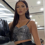 Music Festivals Rave Outfits Girls Tops Spring and Summer Women's Clothing Sexy Slim Vest