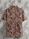 Men Hawaii Shirts Men's Casual Shirt Short Sleeve Summer