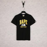 Shark Print T Shirt Black White Summer Cartoon Letter Print Casual Short Sleeve T-Shirt