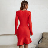 Winter Formal Dresses Fishtail Skirt Autumn and Winter Ladies' Evening Dress