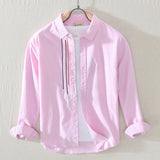 White Work Shirts Men's Casual Square Collar Shirt