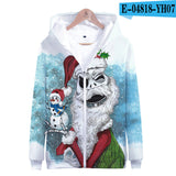 Grinch Hoodie 3D Color Printing Men's and Women's Zipper Sweater