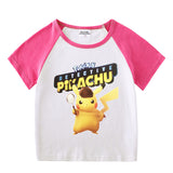 Children Pokemon Pikachu T Shirt Short Sleeve T-shirt Casual Sports