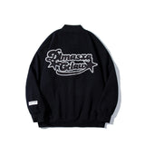 Baby Blue Varsity Jacket Retro Hip Hop Baseball Uniform Jacket Men and Women