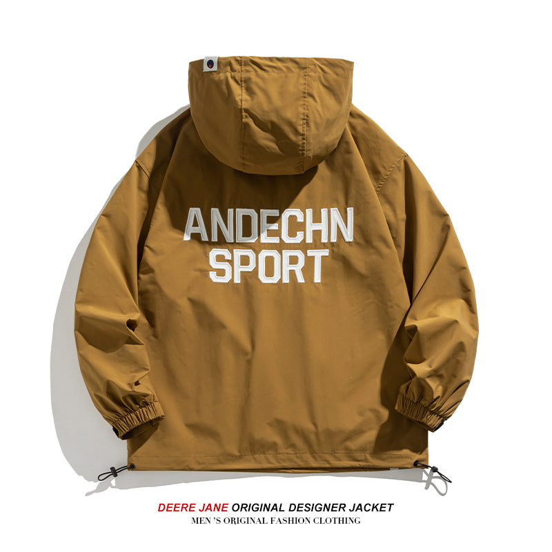 Men Jacket Spring Coat Men's Spring and Autumn Loose All-Matching Outdoor Jacket