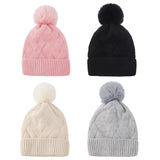 Women Winter Hats Women Winter Woolen Hat Solid Color Warm plus Fluff Knitted Hat