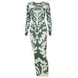 Victoria Beckham Dresses Women's Spring Fashionable Printed Slim Dress