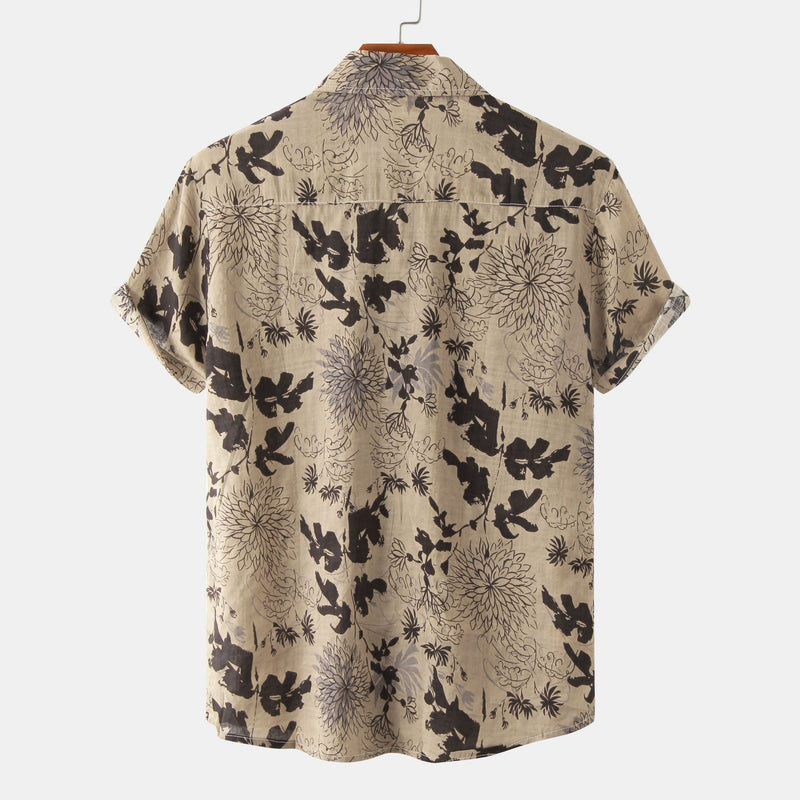 Men Hawaii Shirts Men's Casual Short Sleeve Shirt