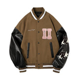 Bone Varsity Jacket Autumn Stitching Baseball Uniform Men's Loose Casual Jacket