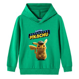 Children Pokemon Pikachu Hoodie Boys and Girls Cotton Hooded Sweater