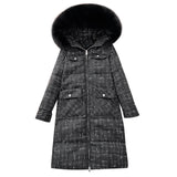 Women Winter Coats Puffer Jacket Down Coat Winter Fashion Mid-Length Fox Fur Collar Down Jacket Coat for Women