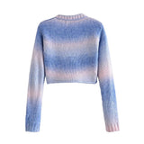 Women Fall Fall Cotton Candy Rendering Soft Glutinous Idle Style Sweater Short Top