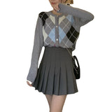 Preppy Aesthetic Sweater Spring and Autumn Vintage Loose Knitted Cardigan Sweater Coat