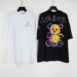 Palm Angels Sweatshirts Painted Bear Letter Print Short-Sleeve Men and Women