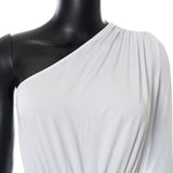 Autumn Solid Color Irregular Diagonal Collar Long Sleeve Tight Casual Trousers Jumpsuit