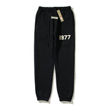 Kanye West Sunday Service Pant Fog Double Line Loose Casual 1977 Flocking Ankle-Tied Fleece-Lined