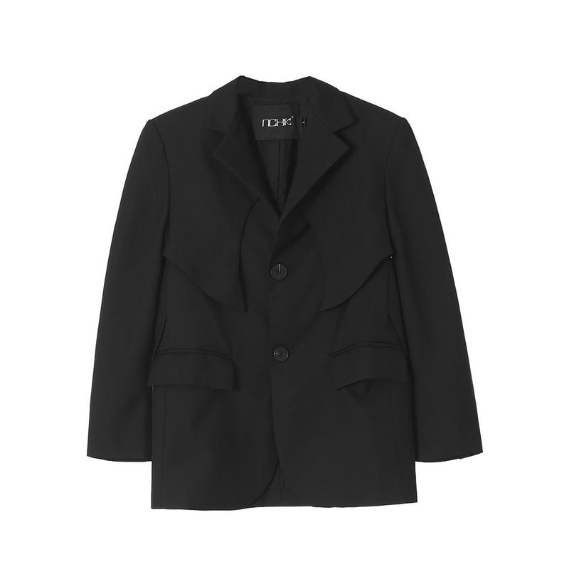 Men's Casual Suit Man Blzer Solid Color Stitching Casual Suit Jacket Men's Loose Lapels Single-Breasted Small Suit