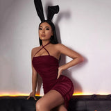 Maddy Euphoria Outfits Straps Tulle Pleated Sexy Dress Spring and Summer