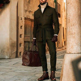 Blade Runner Jacket Autumn and Winter Men's Stand Collar Woolen Trench Coat