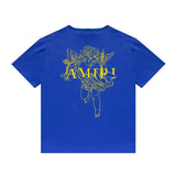 Amiri T Shirt Angel Sketch Printed Casual Hip Hop Short Sleeve T-shirt