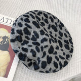 Leopard Fur Hat Beret