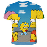 Homer Simpson Shirt Summer Printed Loose Breathable Short Sleeve T-shirt