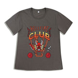 Hellfire Club Shirt Stranger Things Printed Cotton Short Sleeve T-shirt