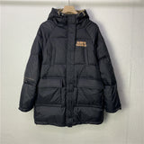 Women Winter Coats Puffer Jacket Down Coat Hooded Down Jacket Women's Mid-Length Thickened White Duck Down