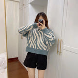 Preppy Aesthetic Sweater Autumn and Winter Women's Loose round Neck Knitwear Sweater