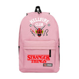 Stranger Things Hellfire Club Backpack Plaid Canvas Backpack Student Backpack