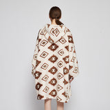Hoodies Blankets Home Casual Wear Hooded Lazy Blanket Lamb Flannel Double Layer