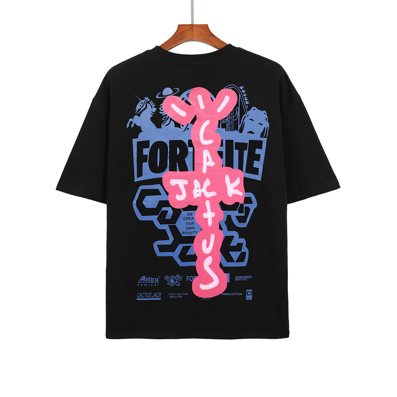 Travis Scott Astroworld Shirt Loose Men's Short-Sleeved T-shirt
