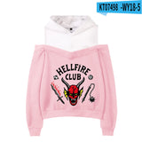 Stranger Things Hellfire Club Coat Stranger Things Season4 off-Shoulder Sweater