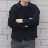 Men Denim Jacket Spring and Autumn Denim Jacket Men Loose Jacket