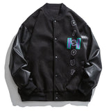 College Jacket Autumn Retro Casual Baseball Uniform Jacket Men's Loose Embroidered Jacket