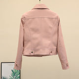 Women PU Leather Jacket Biker Motorcycle Coat Leather Coat Female Short Motorcycle Clothing Pu Small Leather Coat