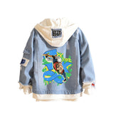 Comic Denim Jacket Men's and Women's Fashion Large Size Coat