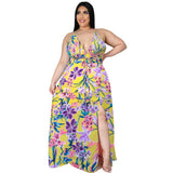 Nina Parker plus Size Dresses Floral Dress Backless